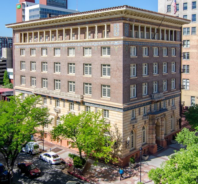 Historic building at 32 Exchange Place in Salt Lake City with classic architecture